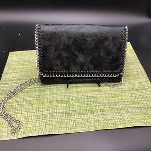 Chelsea28 Faux Lthr Crossbody/Clutch on a chain